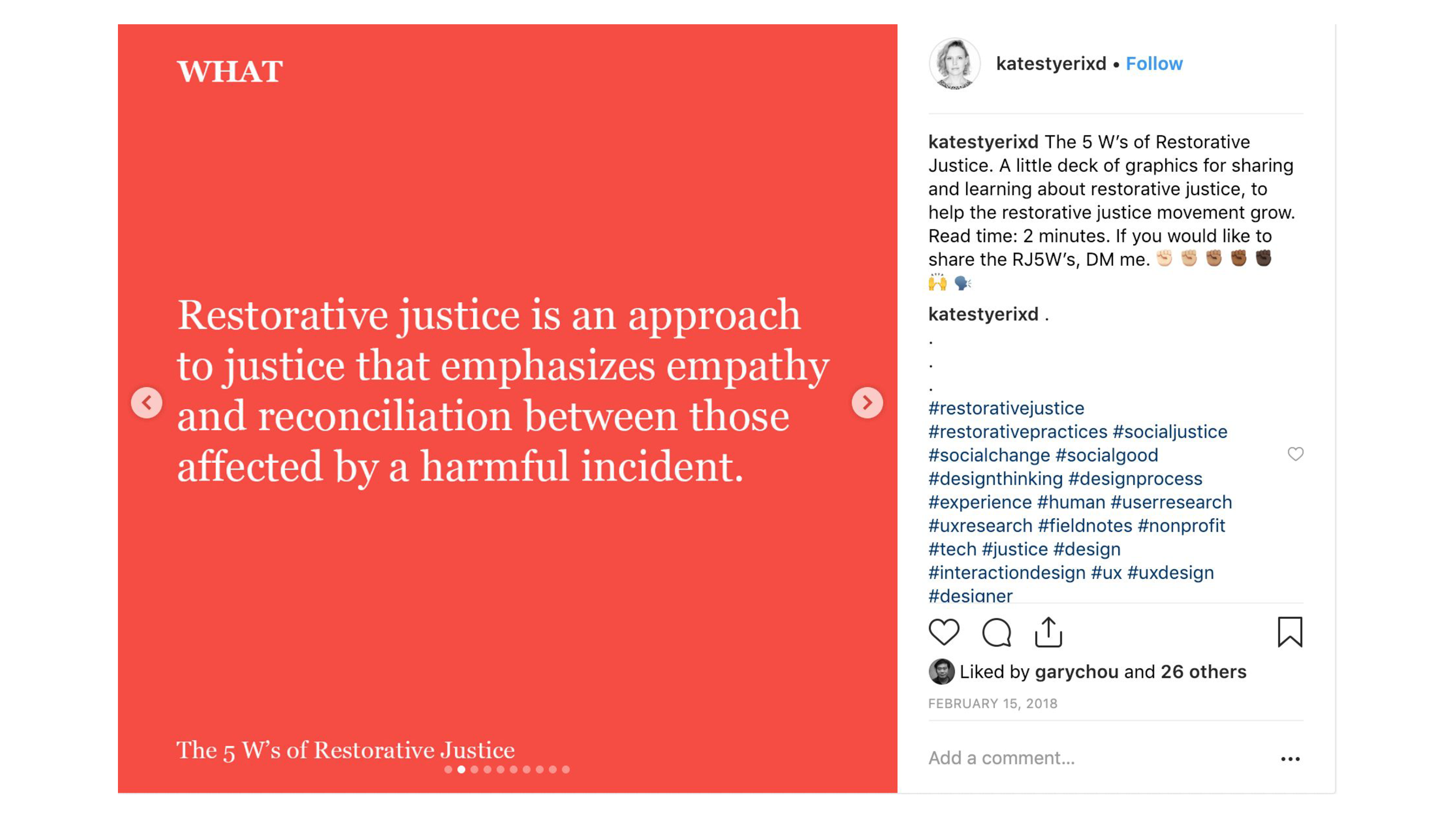 Screenshots of Initial Community Offerings from Kate Styer on restorative justice, and Addi Hou on parental concerns around technology